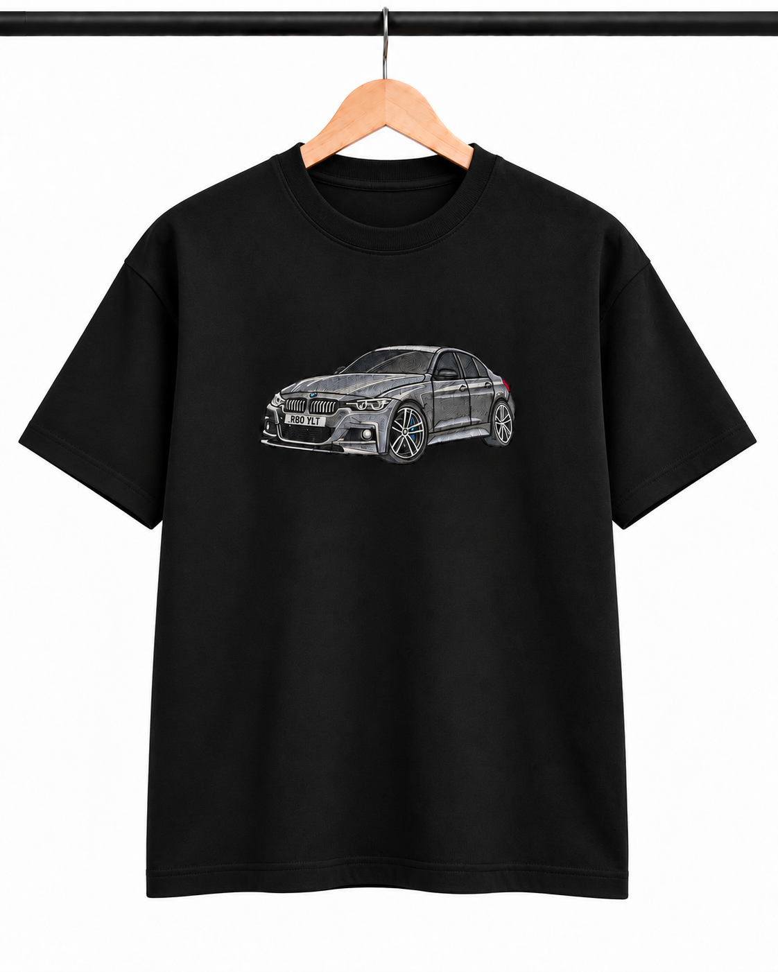 Custom Car Embroidered T-Shirt – Made From Your Photo