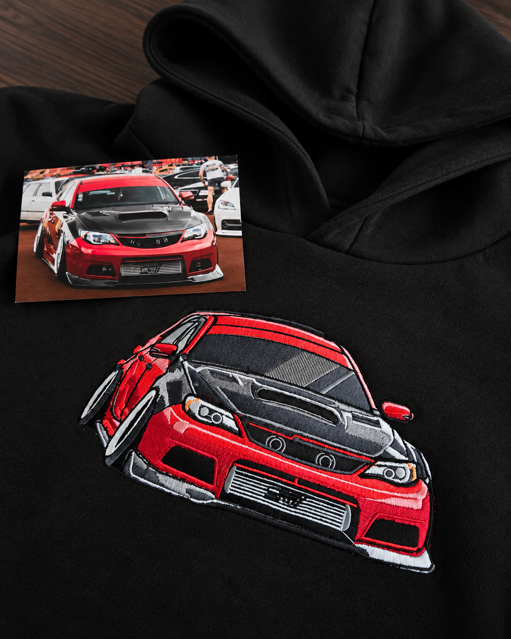 Custom Car Embroidered Hoodie – Made From Your Photo